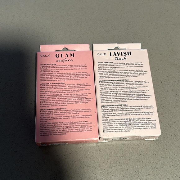 NEW Cala Glue on Nails Press on Nails Duo Black & Gold, Nude Pink - Picture 4 of 6